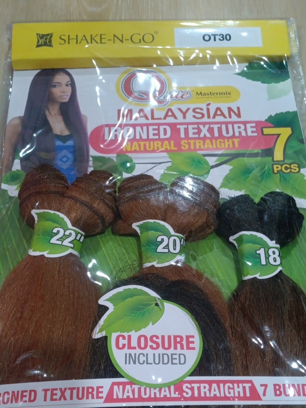 Malaysian Ironed Texture Natural Straight Hair - OT30 Brown (7 pcs)